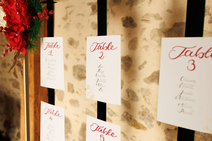 plan de table bordeau