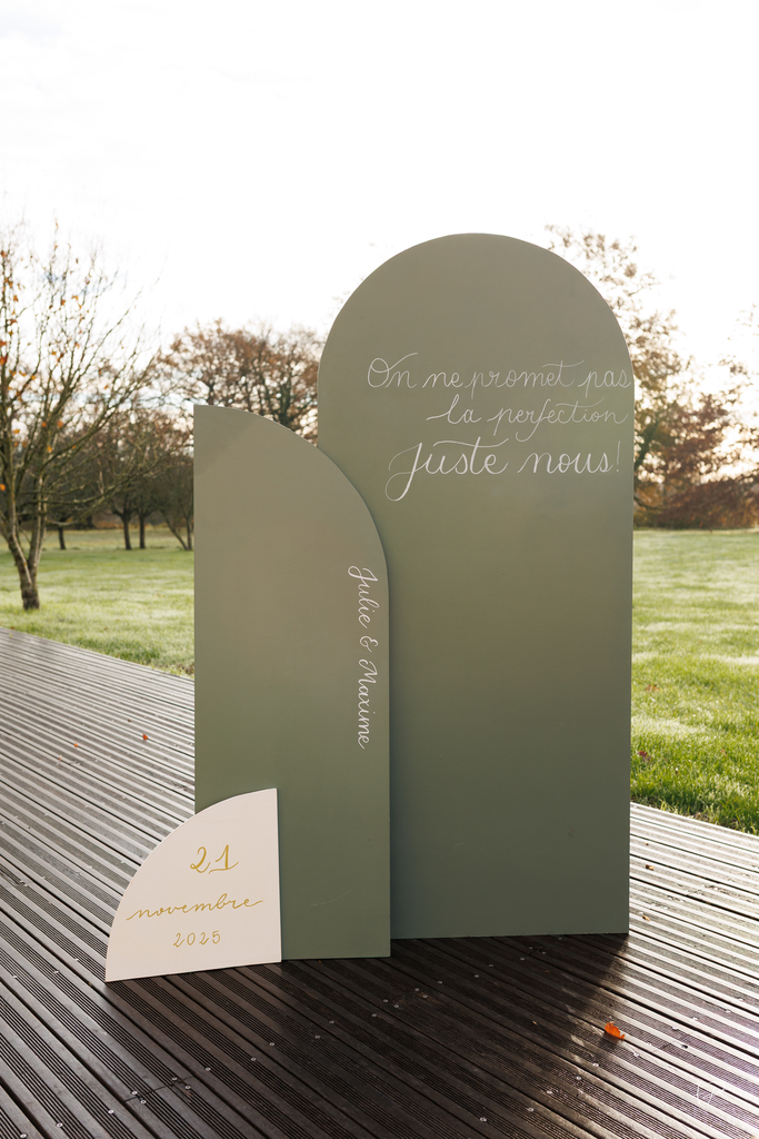 LOC. panneau demi cercle personnalisé 