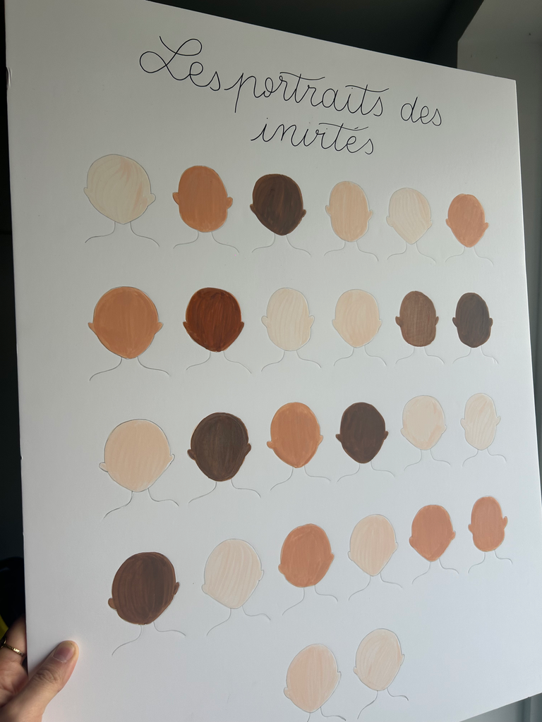 Panneau dessin visage